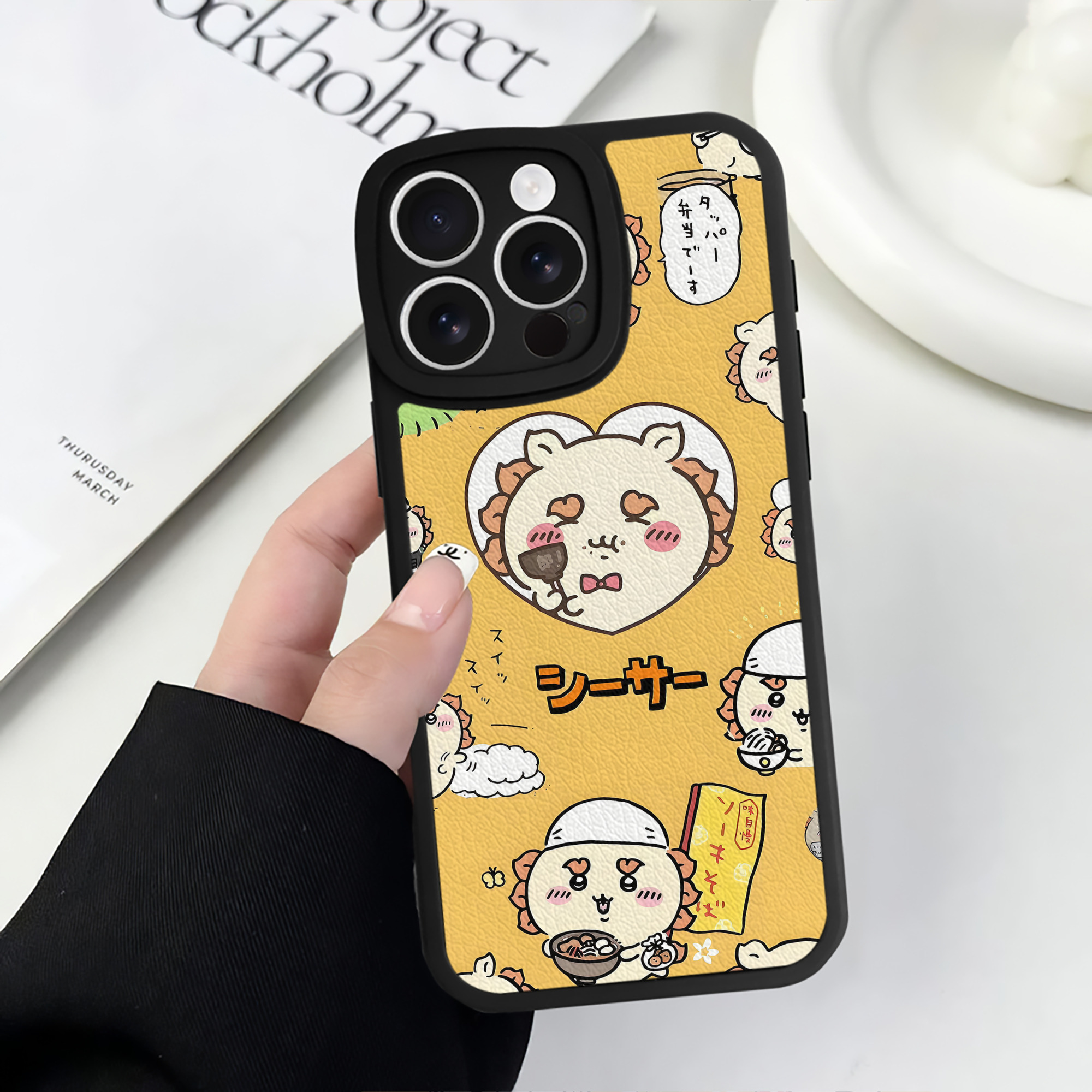 （画像用） ちいかわ Chii-kawa 【iPhone 16シリーズ対応】シリコンスマホケース（レザー調） 材質：シリコン